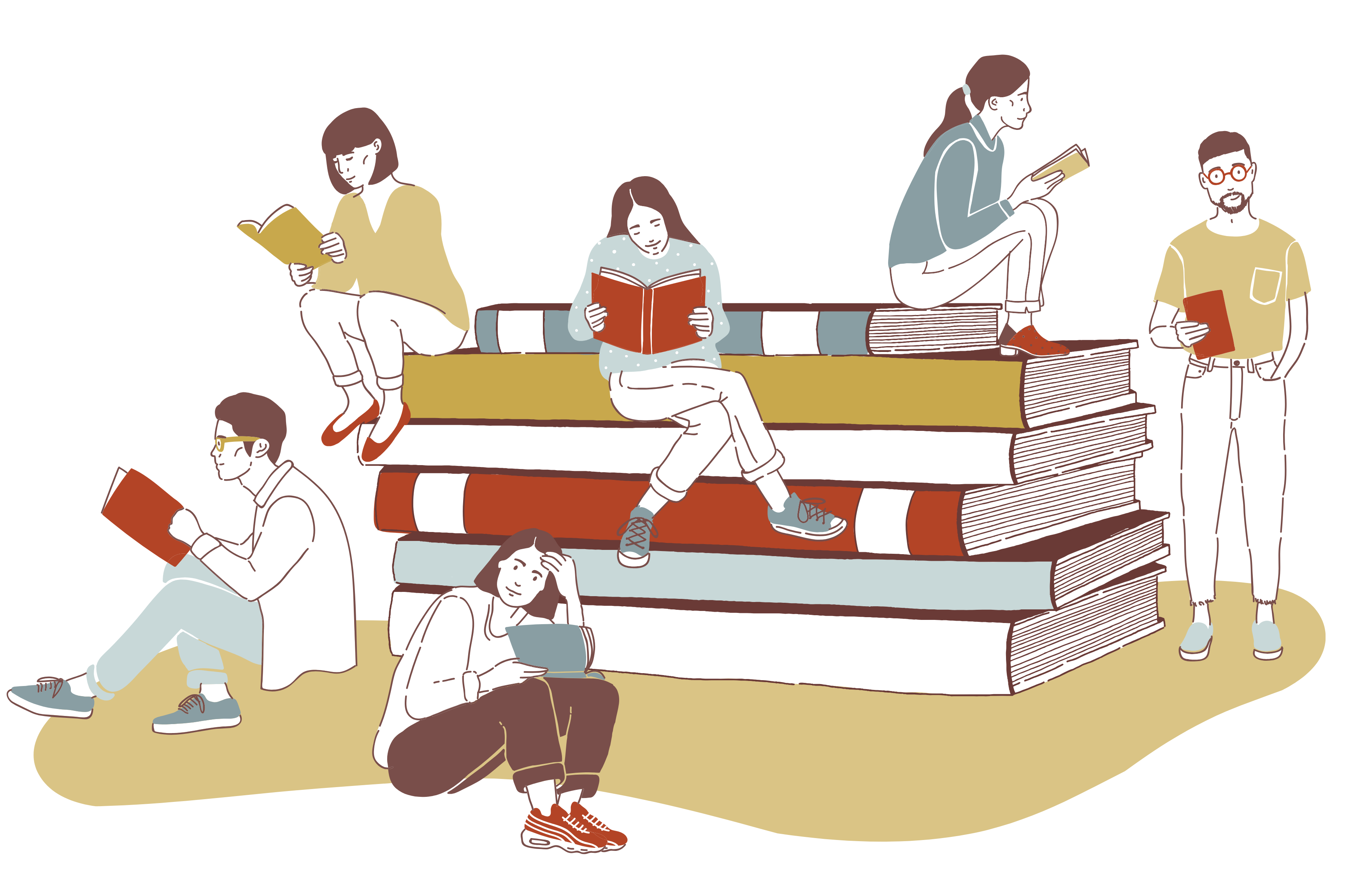Groupe de personnes qui lisent