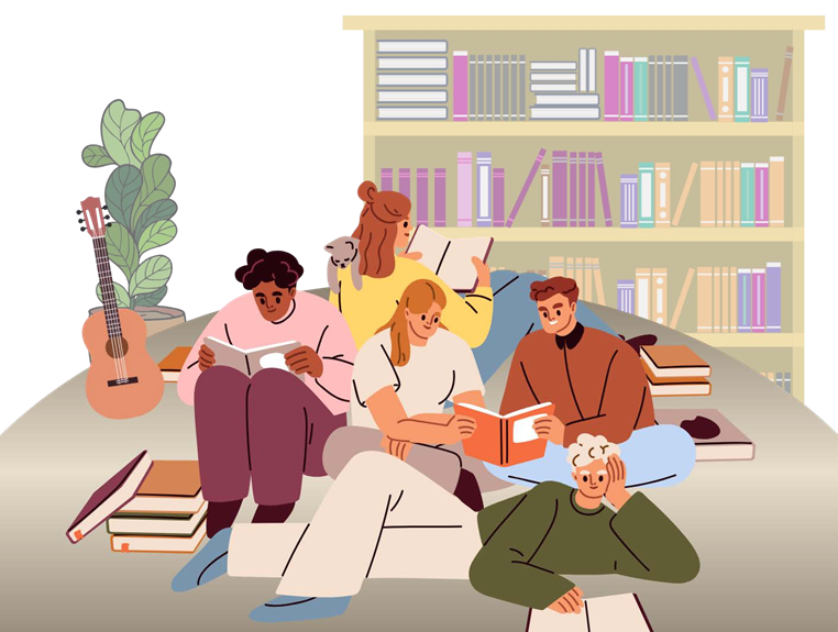 personnes en train de lire 